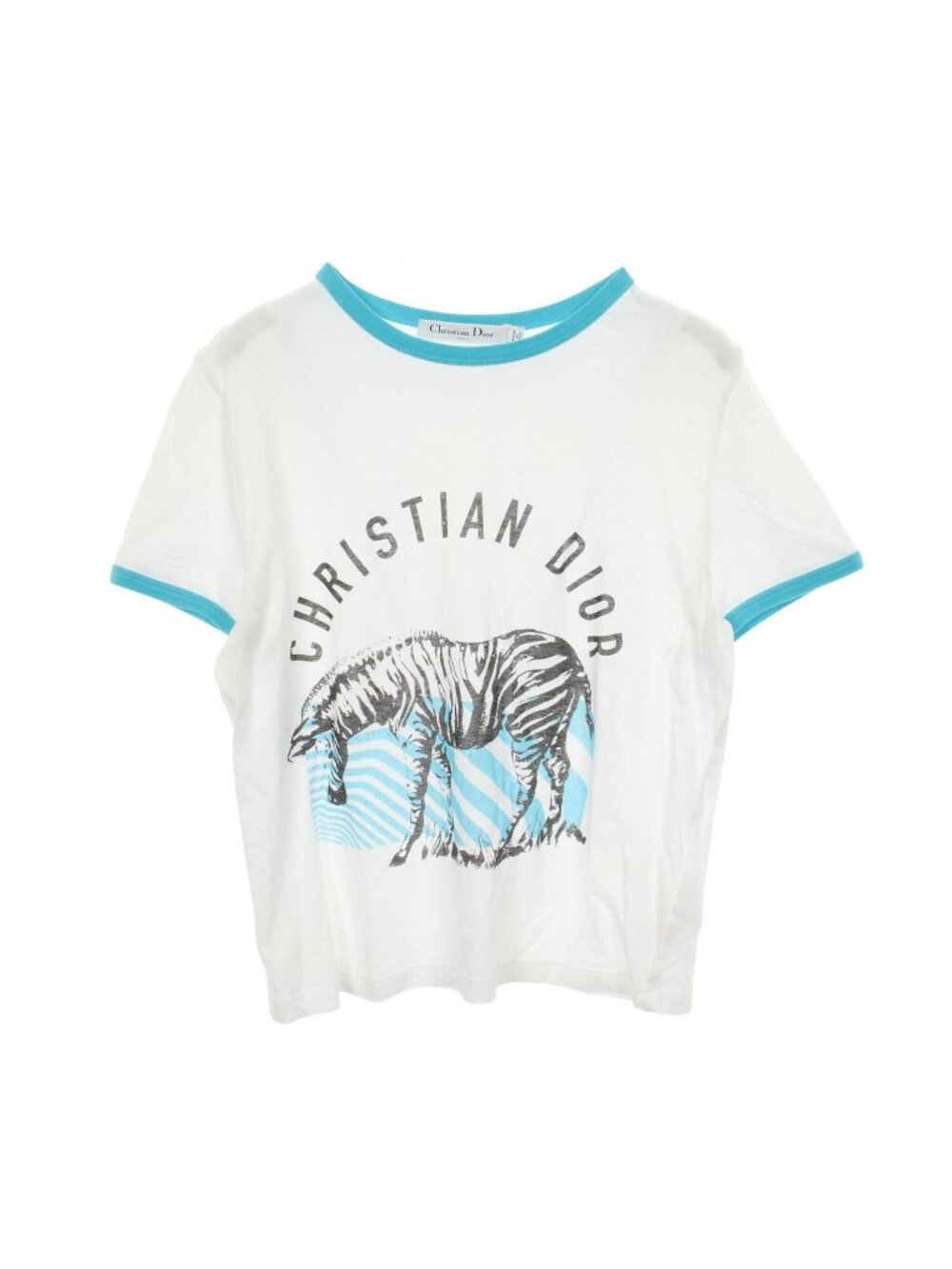 Dior Short Sleeve T-Shirt Logo Zebra Cotton